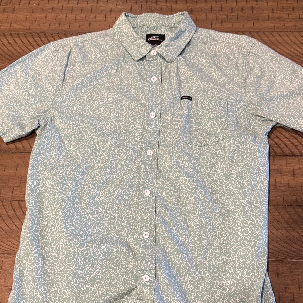 O'Neill Men's Mint Green Floral Shirt